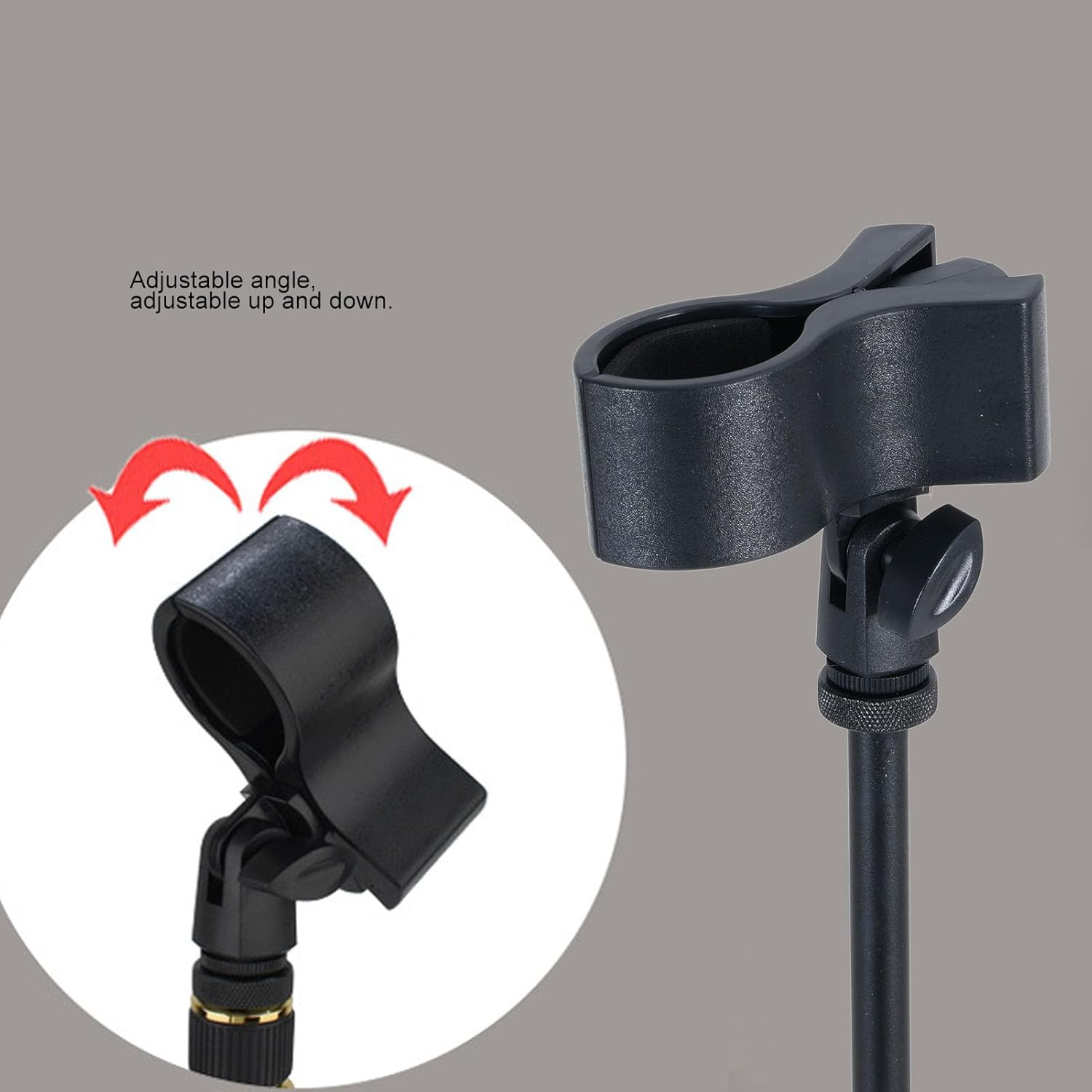 Hair Dryer Stand, 23.62-76.77 Inch Adjustable Height Hair Dryer Holder with Tripod and Universal Clip, 180 Degree Rotating Handsfree Blow Dryer Holder for Salons or Home Use