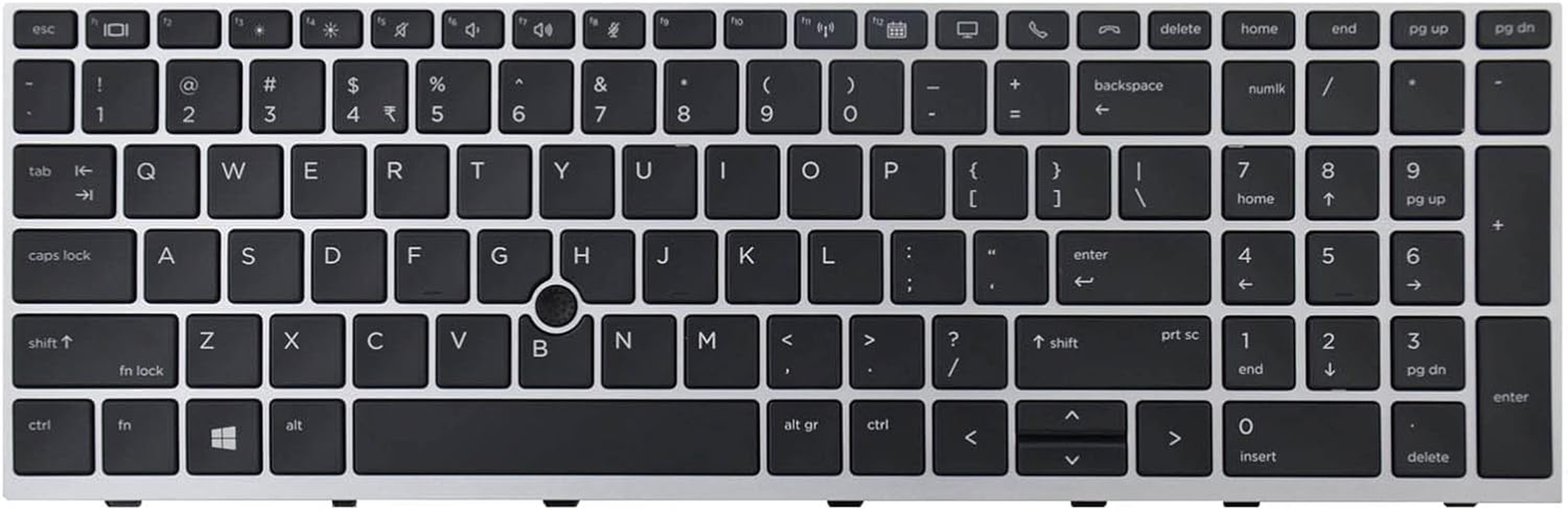 SUNMALL Replacement Keyboard Compatible with HP Elitebook 755 G5 850 G5 855 G5 750 G6 850 G6.Zbook 15U G5 Zbook 15U G6 with Pointer No Backlight image number 1