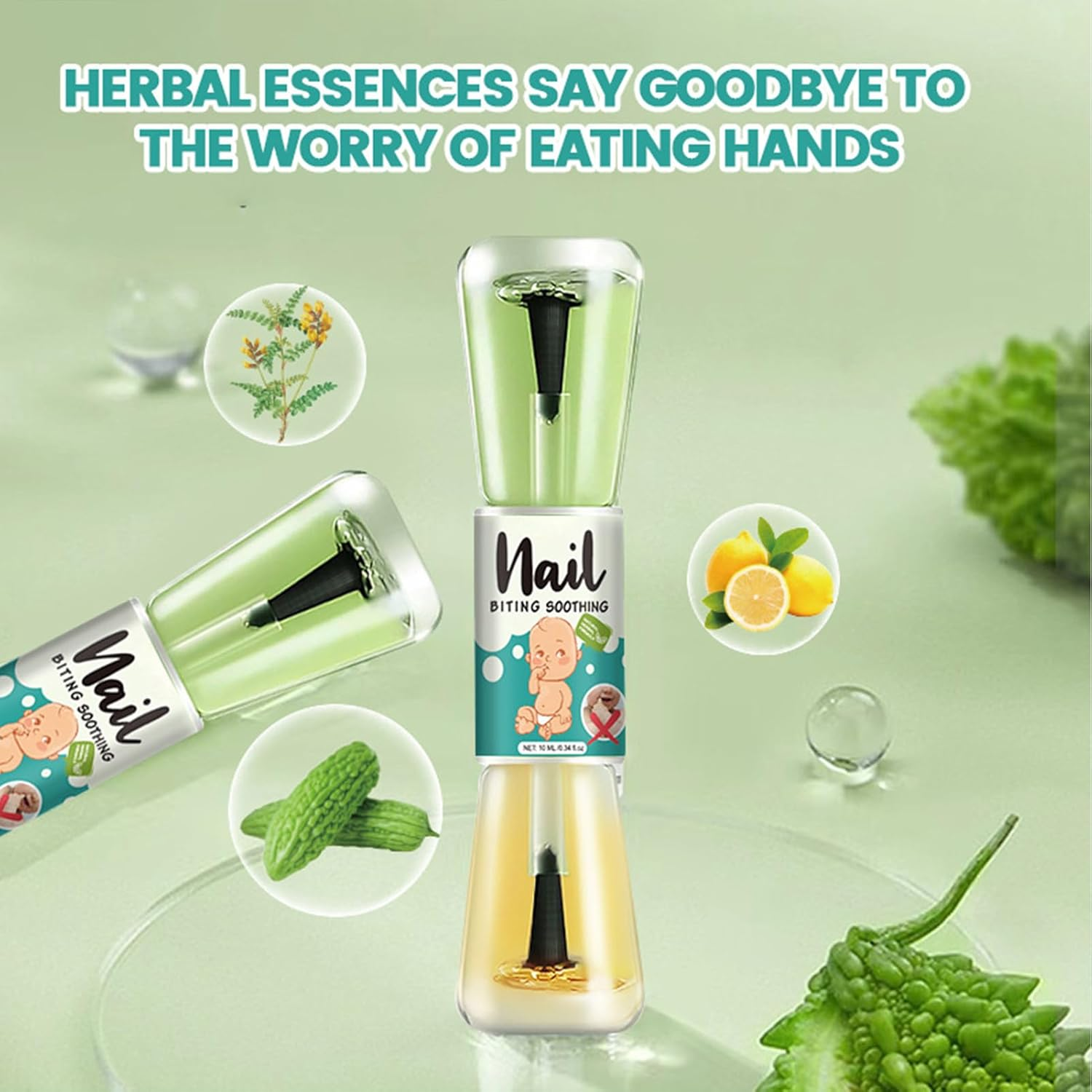 Nail Biting Prevention for Kids | 10Ml Stop Nail Biting - Stopper Guard Strengthener Natural Bitter Liquid for Baby Toddler Habit Health Hand Finger image number 4