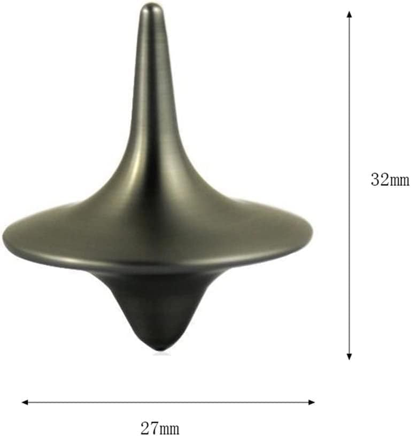 Rosojodg Silver Mini (1 Cm) Spinning Top, Metal, Perfect Balance Desktop Gyro Vintage Totem Spinning Top, All Ages image number 5