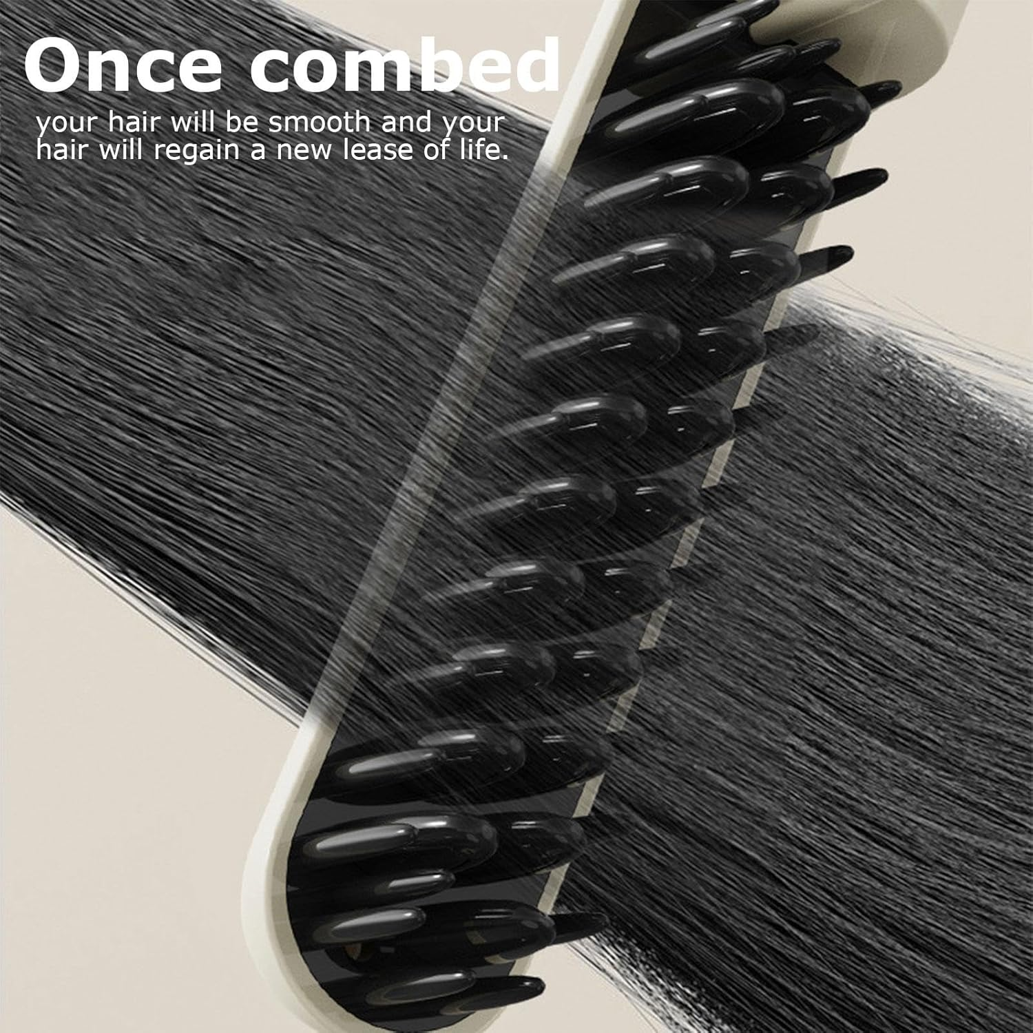 Cordless Hair Straightener Brush, Heated Brush Hair Straightener Cordless, Rechargeable Hair Straightener, Rechargeable Heated Straightening Brush with Negative Ions for Travel and Styling image number 4