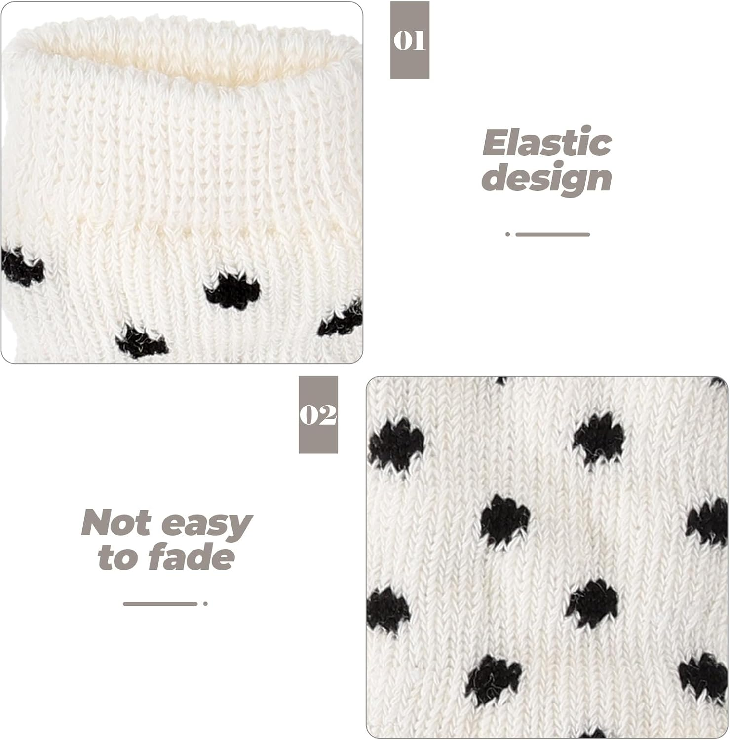 Angoily Pack of 4 Pet Socks Warm Socks Puppy Knee Pads Joint Protection for Dogs Leg Protectors for Dogs Leg Sleeves for Pets Dog Leggings Dog Warmer Cotton White Boots