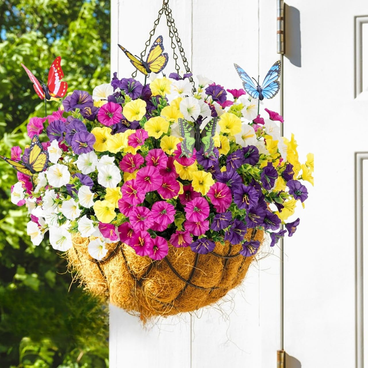 Artificial Flowers for Outdoor Decoration Faux Plants Flowers, 10 Bundles Summer Fall Flowers Autumn Spring Decoration, Fake Silk Colorful Flowers for Garden Porch Wedding Home Decor image number 3