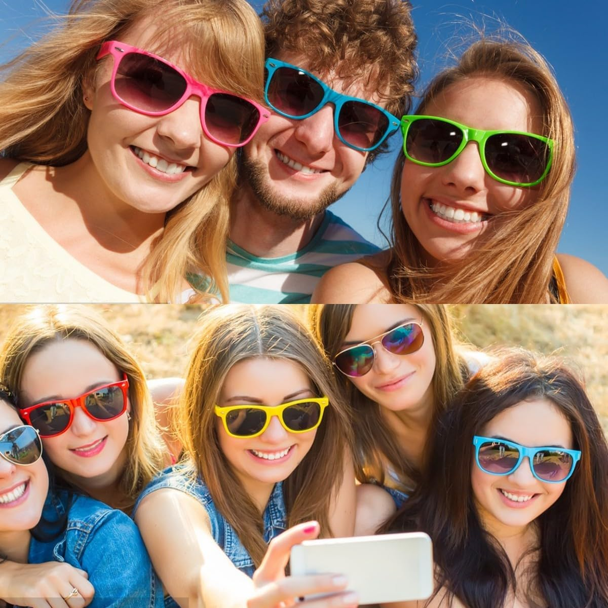 Oundarm Party Glasses Bulk for Kids and Adults, Multi Colors Eyewear for Party Supplies Party Favors Gifts Treat Bag Fillers, Photo Props for Beach Pool Party image number 5