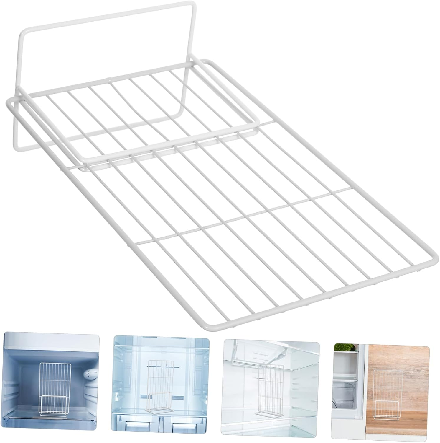 2Pcs Freezer Divider Iron Wire Organizer Adjustable Shelf Separator for Fridge and Freezer Sturdy Metal Mesh Divider for Easy Storage and Organization image number 1
