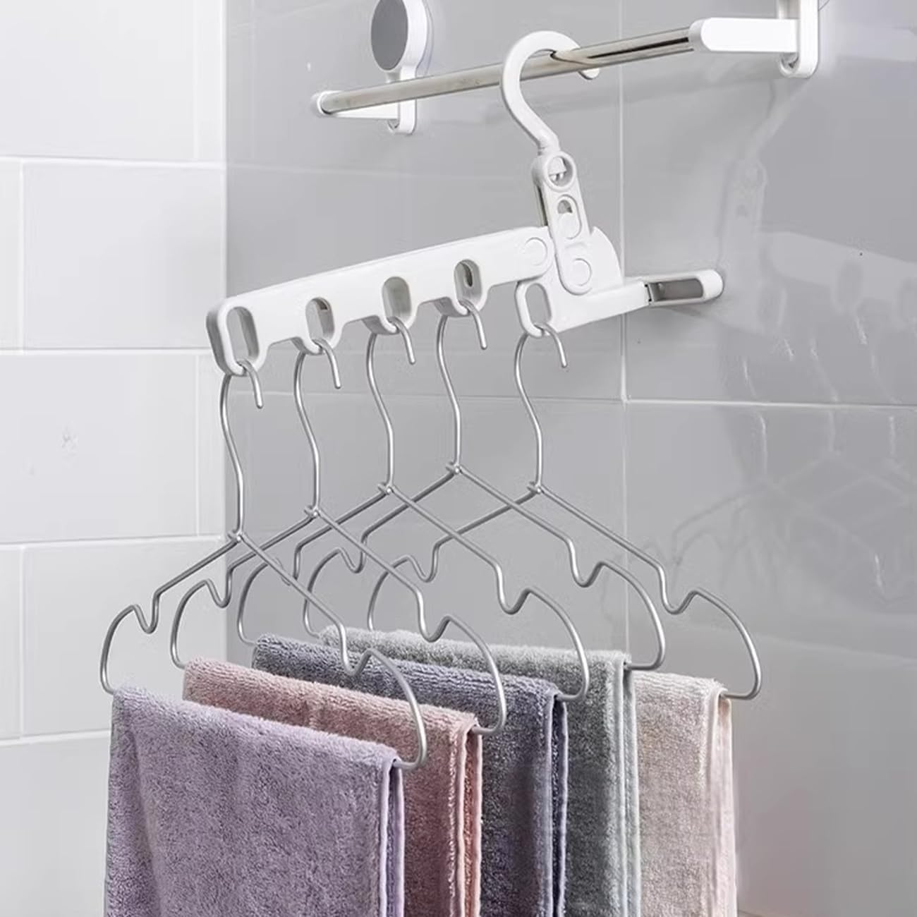 3 Pack Folding Travel Clothes Drying Rack - Multi-Functional Hanging Hangers Portable Indoor/Outdoor Laundry Drying Rack for Travel, Hotel, Apartment, Business Trips, and Home Use (Grey) image number 3