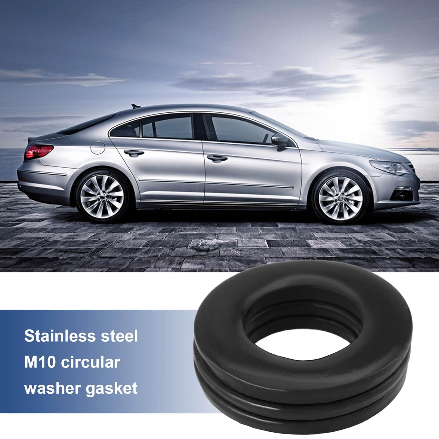 SING F LTD 50Pcs 304 Stainless Steel Washers M10 round Washers Flat Gasket for Cars Furniture Kitchenware Buildings Screws & Bolts Black 10X20X2Mm image number 3