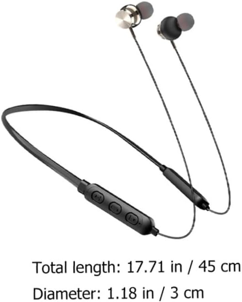 CIYODO Neck-Mounted Headphones Wireless Stereo Earbuds for Running Sports Magnetic Design Lightweight and Comfortable Fit image number 2