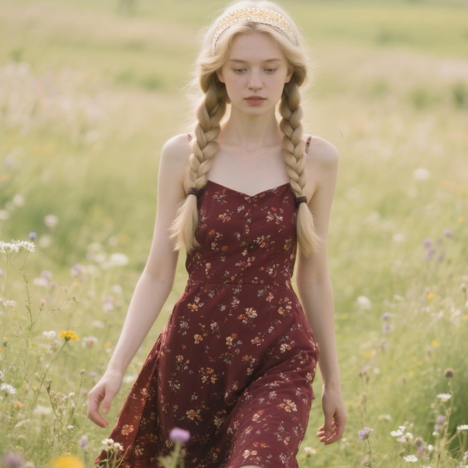 Bumlofa 3 Pieces Handwoven Headbands Women'S Set, Headband Wide Design - Natural Material Hair Accessories for Boho Look, Beach & Everyday Life, Stylish Headpiece image number 6