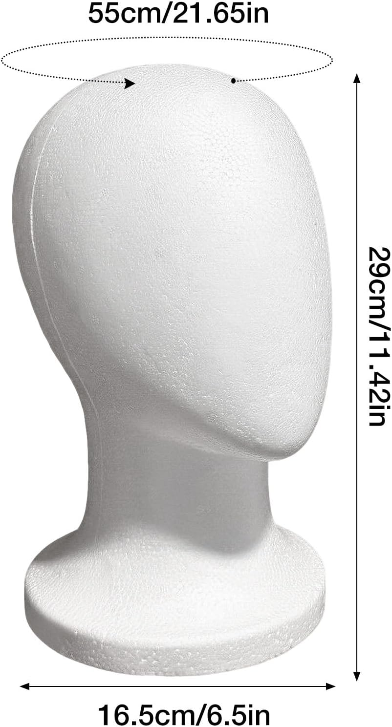 Mannequin Heads,4Piece Wig Stand | Realistic Model Stand Hat for Styling Display Crafts Cosplay Scarves, Glasses Making image number 4