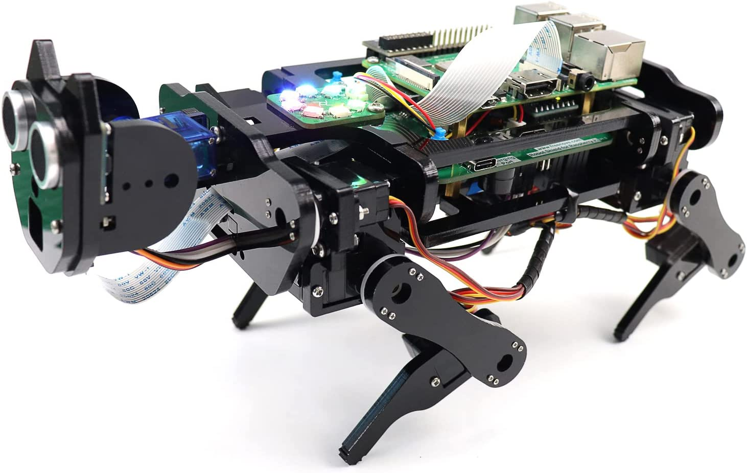 Freenove Robot Dog Kit for Raspberry Pi 5 4 B 3 B+ Zero 2 W, Walking, Self Balancing, Face Recognition, Ball Tracing, Ultrasonic Ranging, App Control, Camera, Servo (Raspberry Pi NOT Included) image number 2