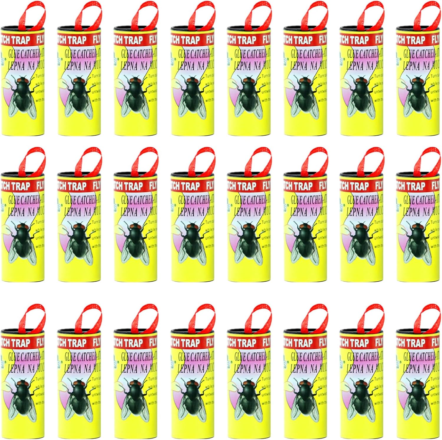 24 Pcs Fly Trap, Effective Fruit Fly Trap, Non-Toxic Gnat Trap, Suitable for Kitchen, Garden Indoor Outdoor Use Fruit Fly Control image number 3