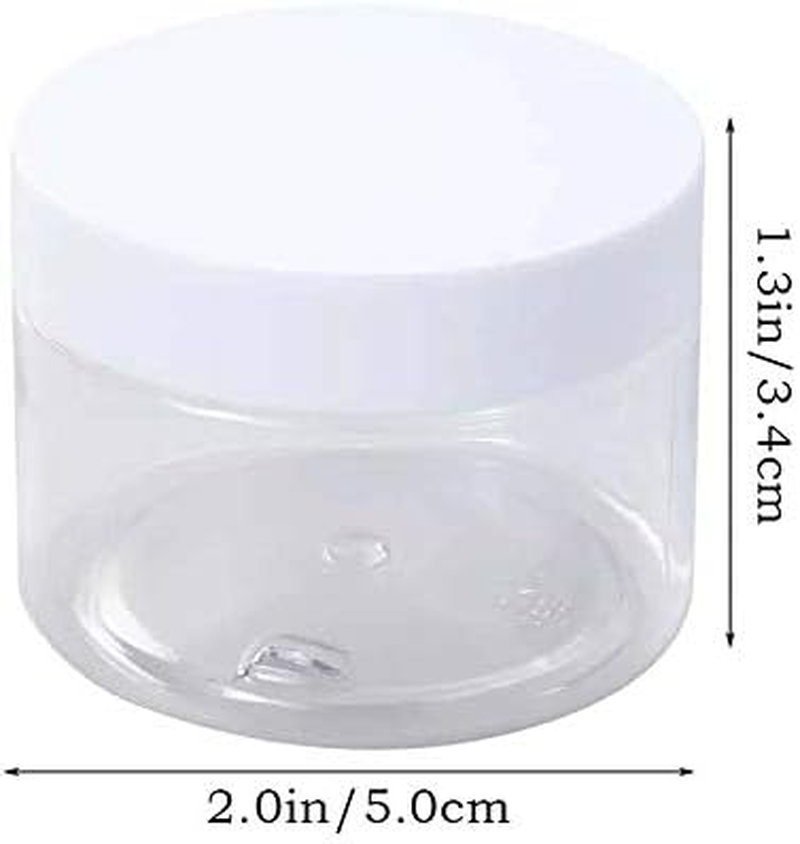 24 Pcs 1Oz Plastic Cosmetic Jars,Round Leak Proof Clear Container with Lid,Wide-Mouth Refillable Small Storage Containers for Slime,Cosmetic,Lotion,Candy,Craft image number 3