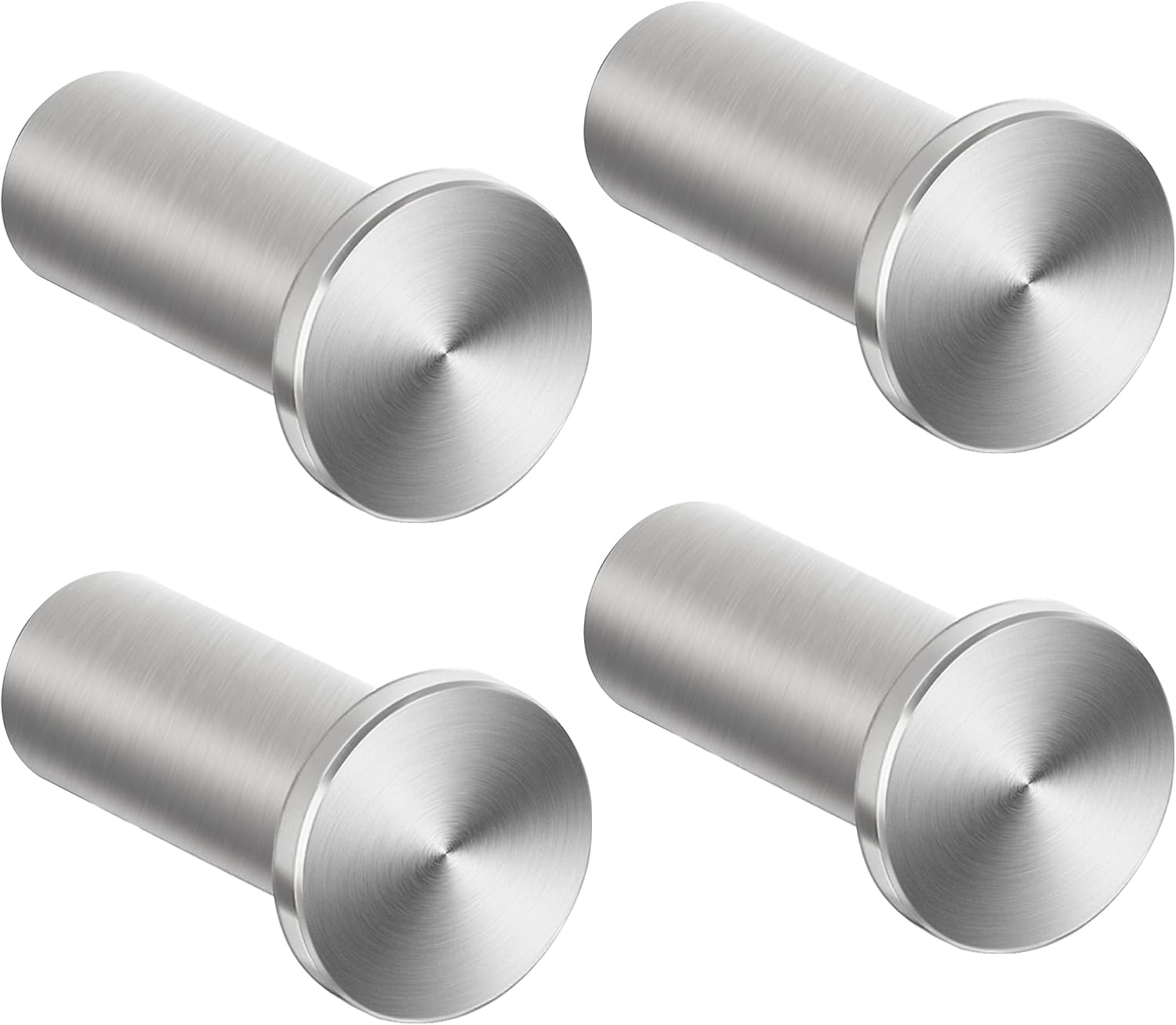 SAYAYO Modern Coat Hooks Wall Mount, Brushed Towel Hooks for Bathroom Robe Hooks, Heavy Duty Wall Hooks for Hanging, SUS 304 Stainless Steel 4 Pcs