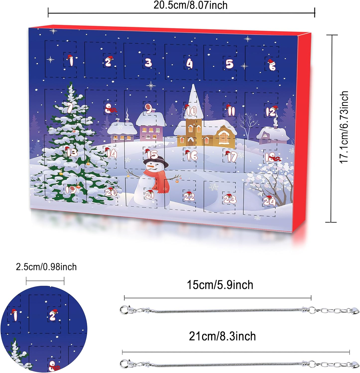 Novernat Charm Bracelet Advent Calendar 2024 DIY Jewelry Making Kit 24 Days Christmas Countdown Calendar for Girl Kids Teens - Advent Calendar Bracelets image number 5