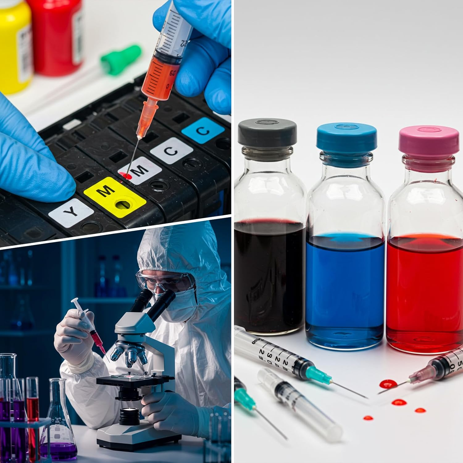 3Ml/Cc Syringes with 23G 1 Inch 25Mm Needle, Disposable Syringe Forlab Measuring Supplies, Individually Wrapped, Pack of 20 image number 6