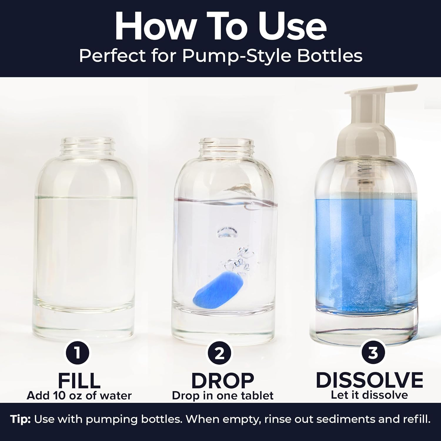 MELTINGTABS Foaming Hand Soap Tablets Refill &ndash; Noble Essence Scent, 6-Pack Concentrated Tablets for Foaming Soap image number 6