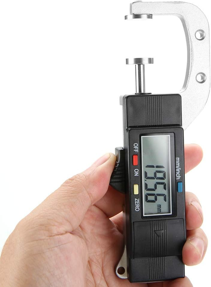 Digital Thickness Gauge, 0-25Mm Range, Large LCD Display, Switchable Mm/Inch Units, for Material Thickness Measurement image number 2