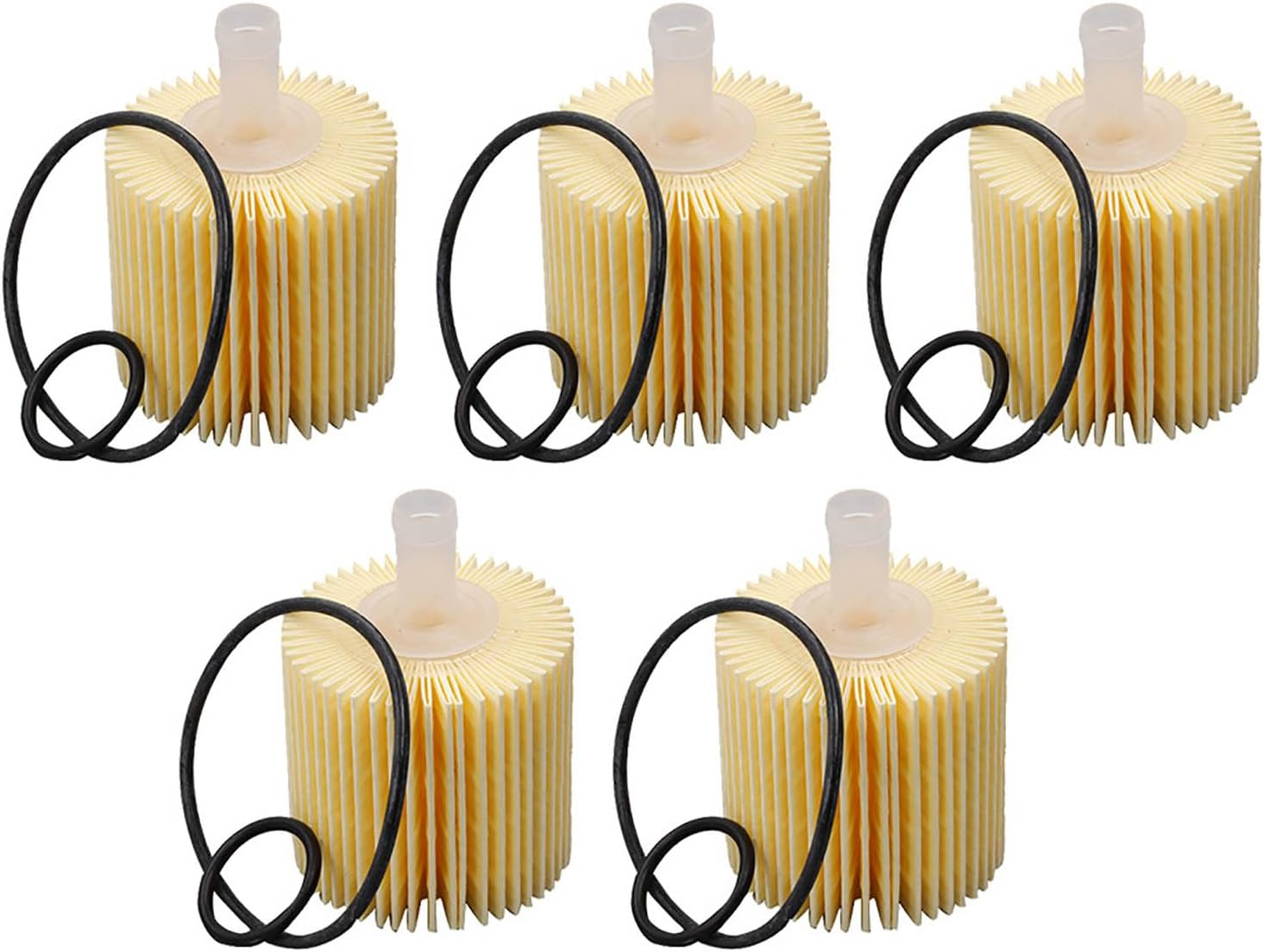 5PCS Engine Oil Filter Suitable for Toyota Camry Kluger RAV4 Lexus Is300H, Replaces# 04152-YZZA1 image number 1