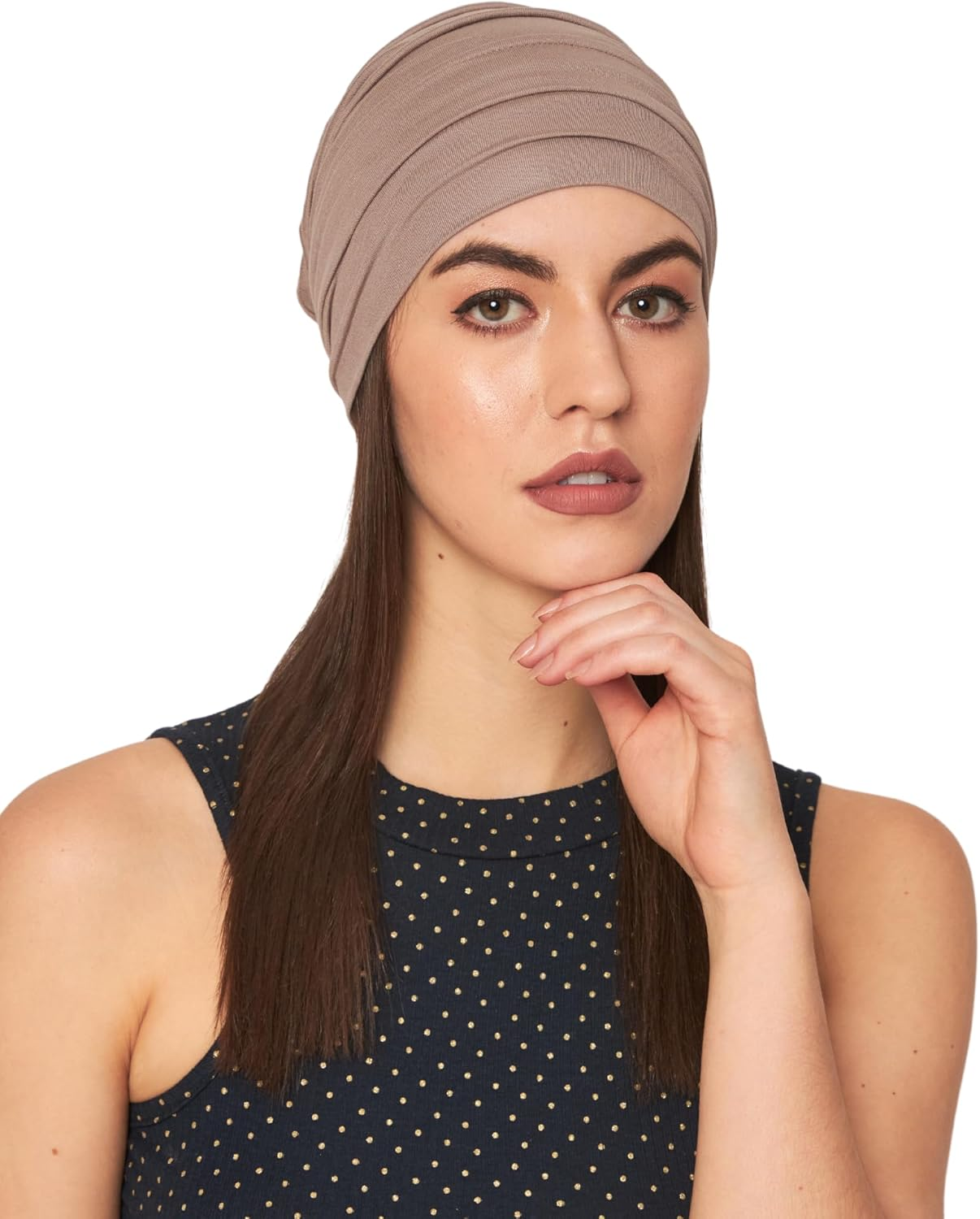 SAKUCHI Chemo Silky Soft Slouchy Snood Bamboo Cap image number 4