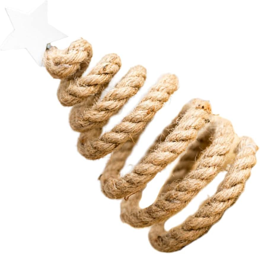Mikinona Rope Mini Christmas Tree Ornaments DIY Desktop Decor Christmas Tree Adornments Outdoor Decorations Present for Friends image number 6