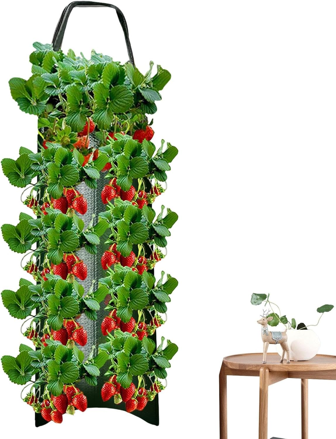 Tomato Planter Bag - Hangable Aeration Pouch with 8 Holes for Vegetables Growing - Harvesting Vegetable Bags for Tomatoes, Roses, Carrots, Potatoes, Strawberries image number 1