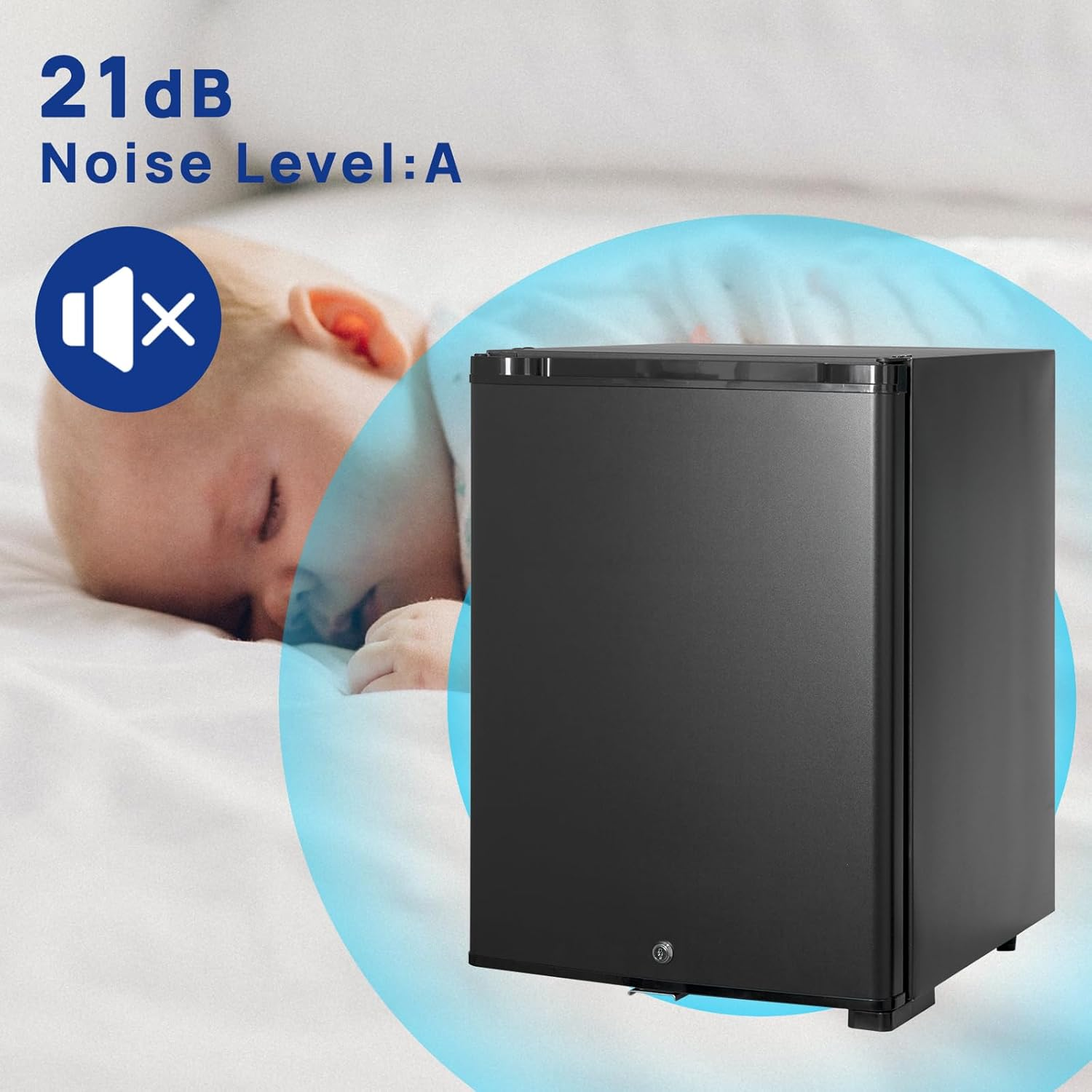 Smad 40L Portable Fridge, 12V Motorhome Fridge, Campervan Lockable Refrigerator for RV, Van, Office, Truck, Camper, Caravan, Black image number 4