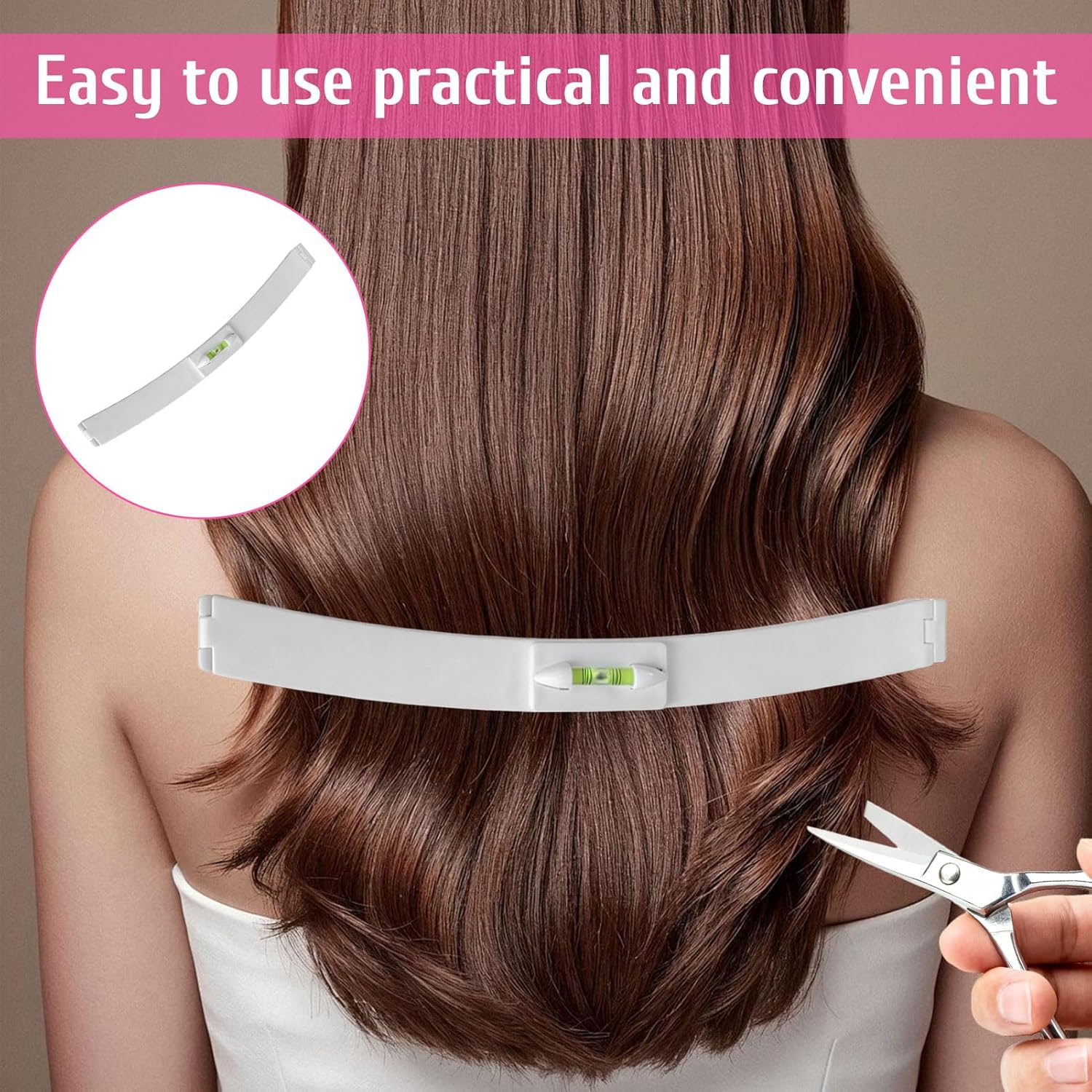 Hair Tools, 2Pcs Hair Styling Tools, Hair Cutting Kit, Professional Pony Cutting Aid, Haircut Clips, Haircutting Aid Clips, Practical Haircut Clip, Tools for Salon, Bangs, Styling and Layers image number 5