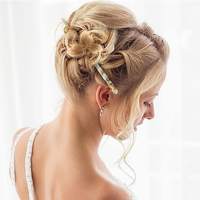 8Pcs Acetate Hair Sticks, Better Jonny Vintage Leopard Print Hairpin 17.5Cm Hair Chopsticks Tortoise Shell Hair Styling Accessories Chinese Hair Sticks for Women Girls (Classic) image number 4