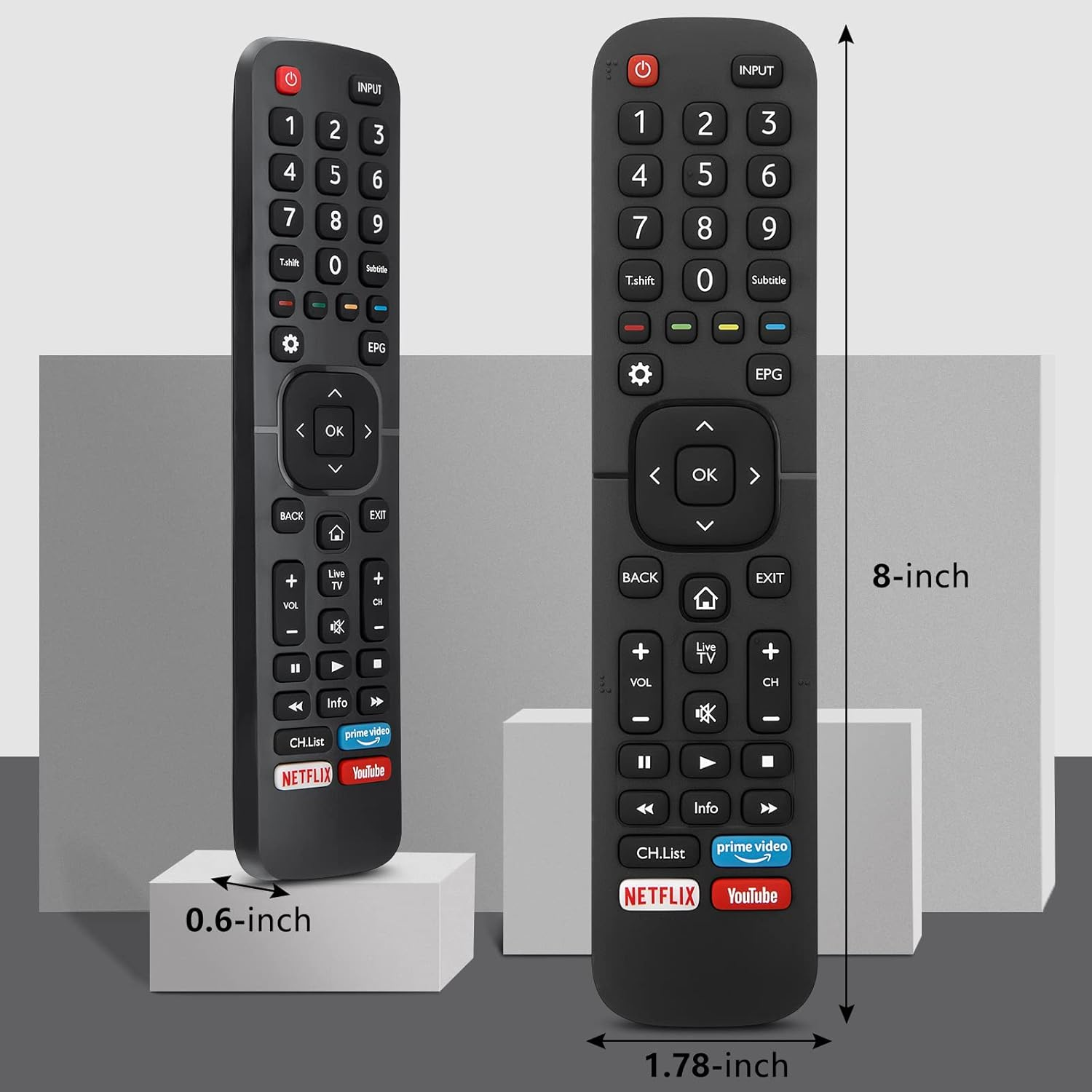Universal Remote Control for Hisense LED Smart Tvs, Replacement Remote EN2B27 with Netflix, Prime Video, Youtube Buttons image number 3
