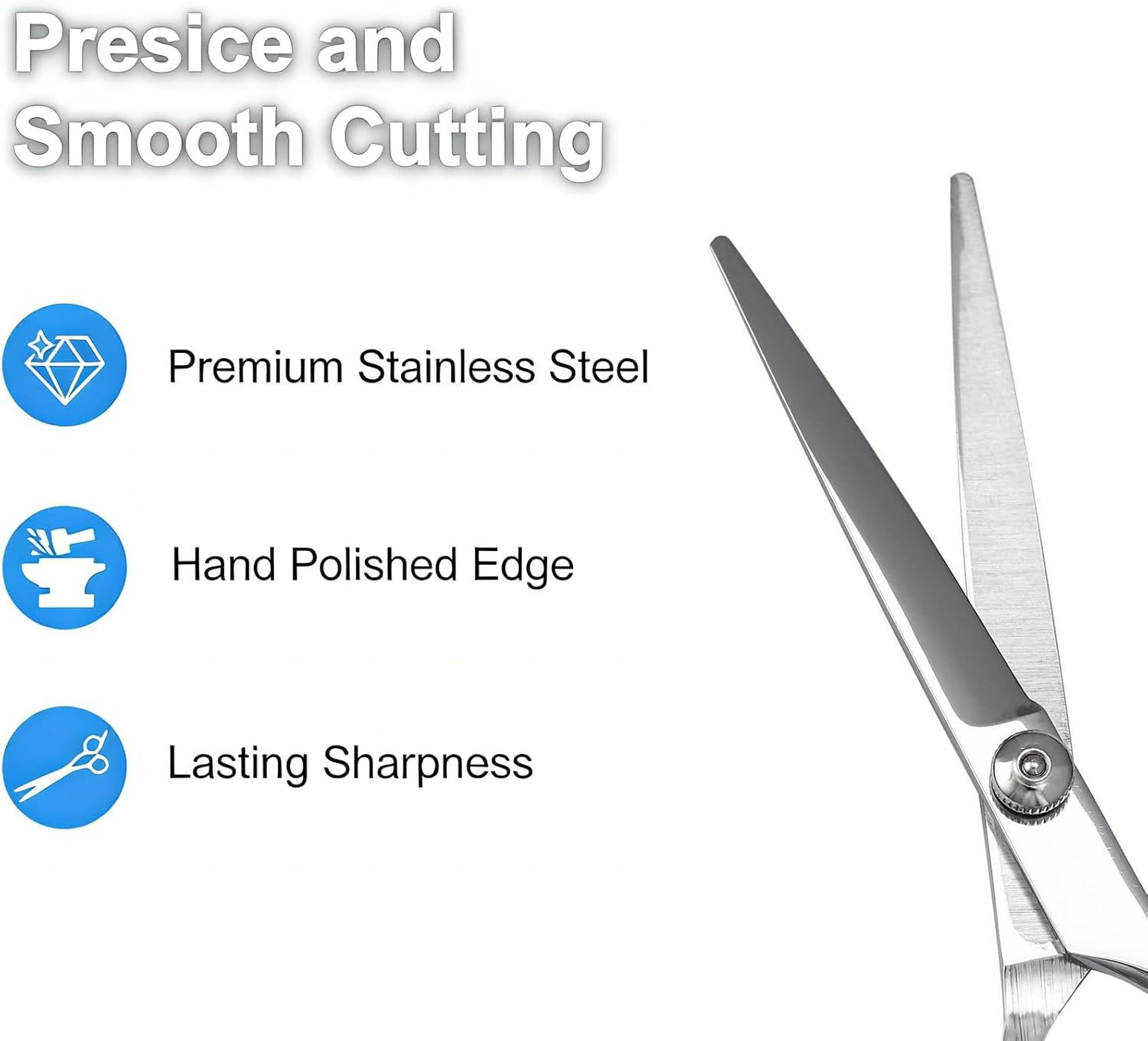 Liuchanghe Hairdressing Scissors, Stainless Steel Haircut Scissors for Home Salon, Professional Hair Scissors, Hairdressing Scissors for Women, Men, Kids, Pet image number 4