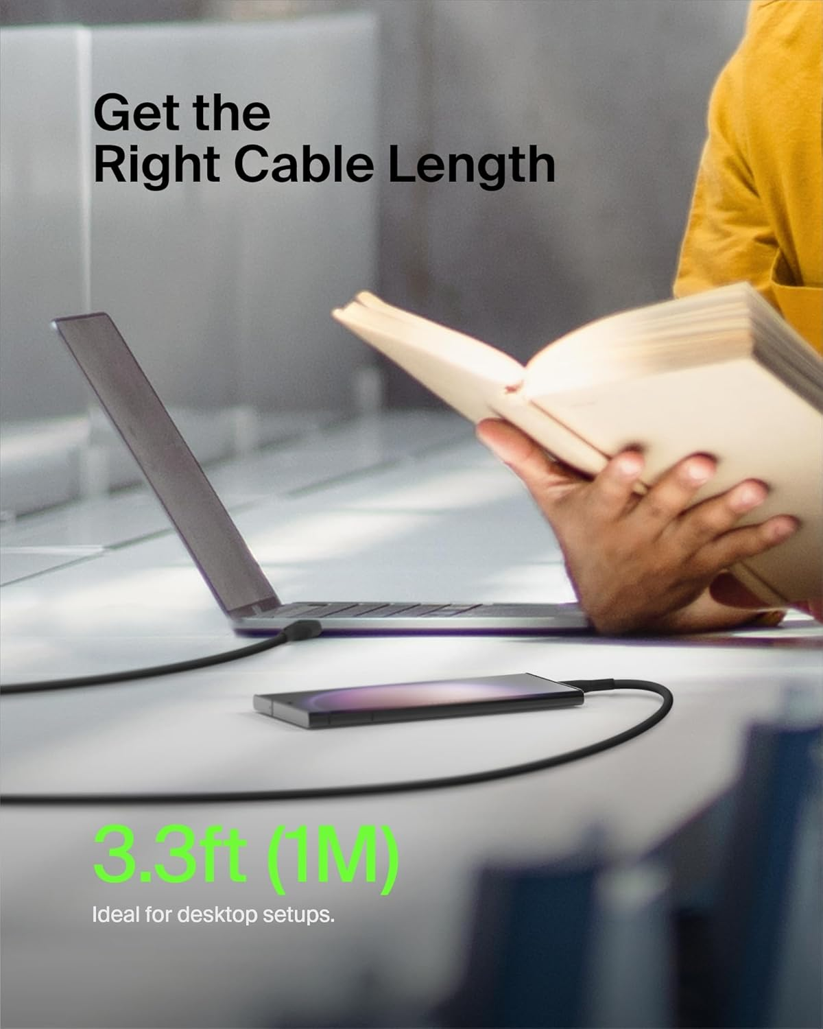 Belkin Cab001Bt1Mbk USB-C Cable (Boost Charge USB-C to USB Cable, USB Type-C Cable for Note10, S10, Pixel 4, Ipad Pro, Nintendo Switch and More), Black