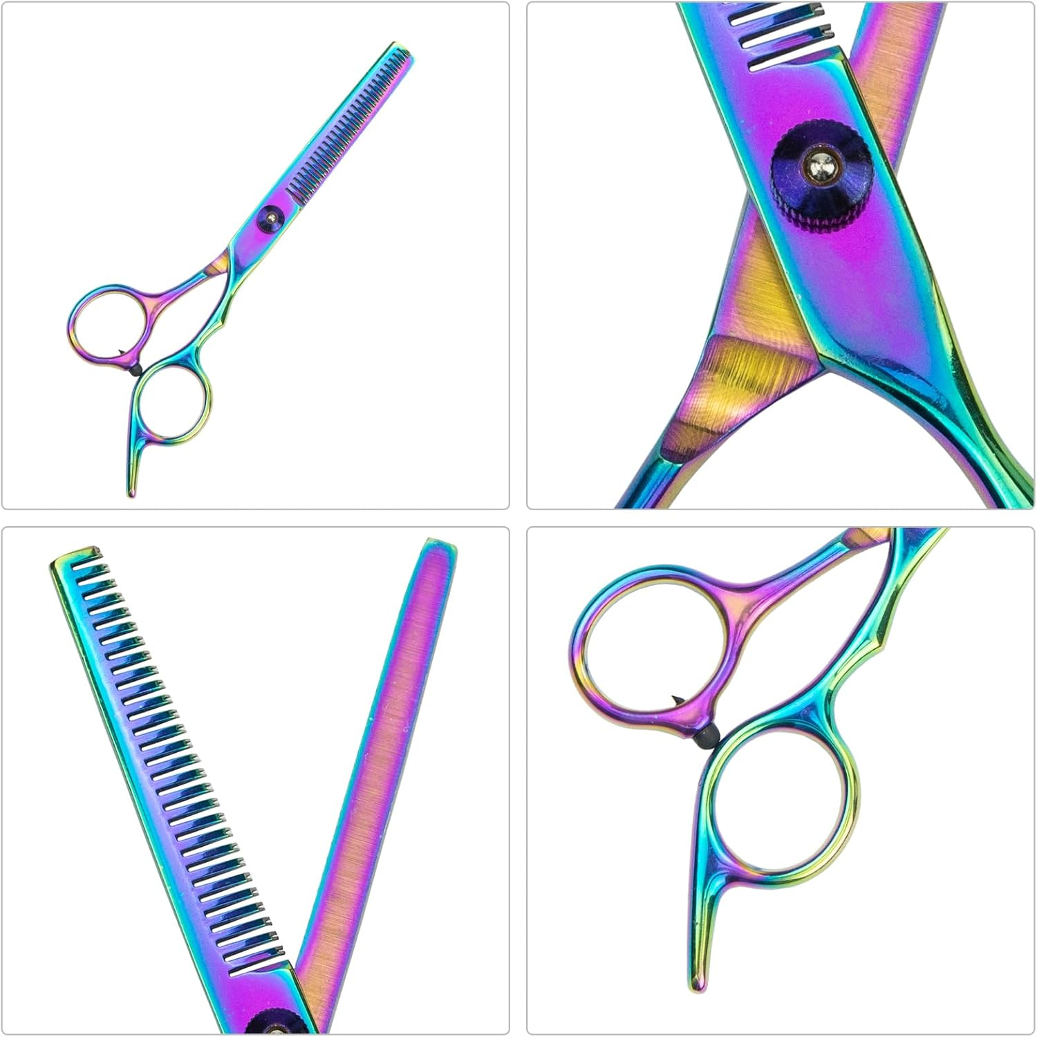 Professional Hairdressing Scissors, Modelling Scissors, 6.7 Inch Stainless Steel Hair Scissors, Professional Thinning Scissors with Extremely Sharp Leaves, Thinning Scissors Hairdresser for Unisex, image number 4