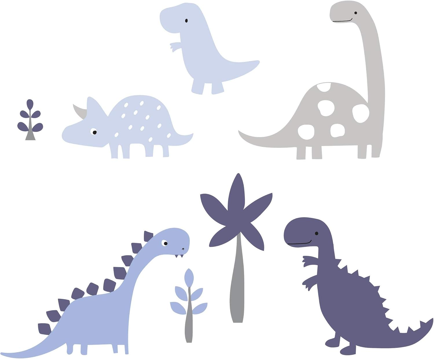Bedtime Originals Roar Dinosaur Wall Appliques, Blue/Gray image number 2