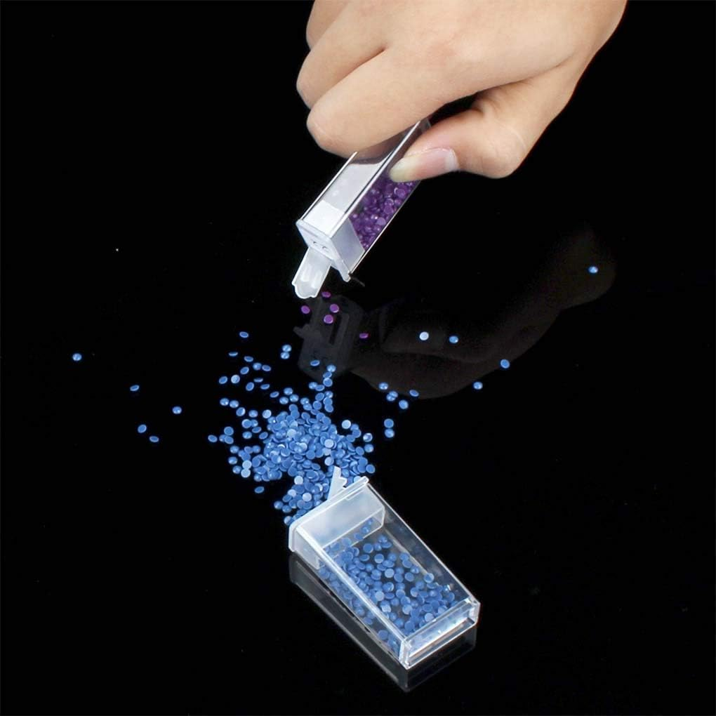 Eiito Diamond Painting Accessories Storage Boxes,5D Diamond Embroidery Beads Art Kits Case Container,(64Grids) (White) image number 5