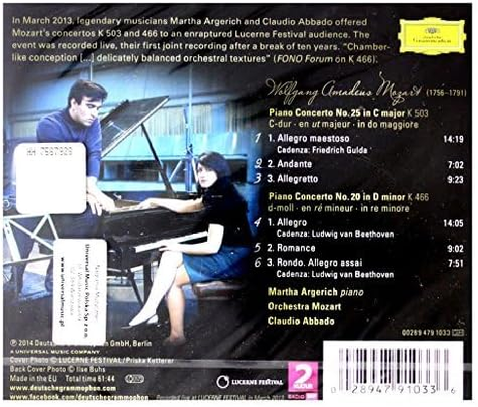 Mozart Piano Concerti 20 25 image number 1