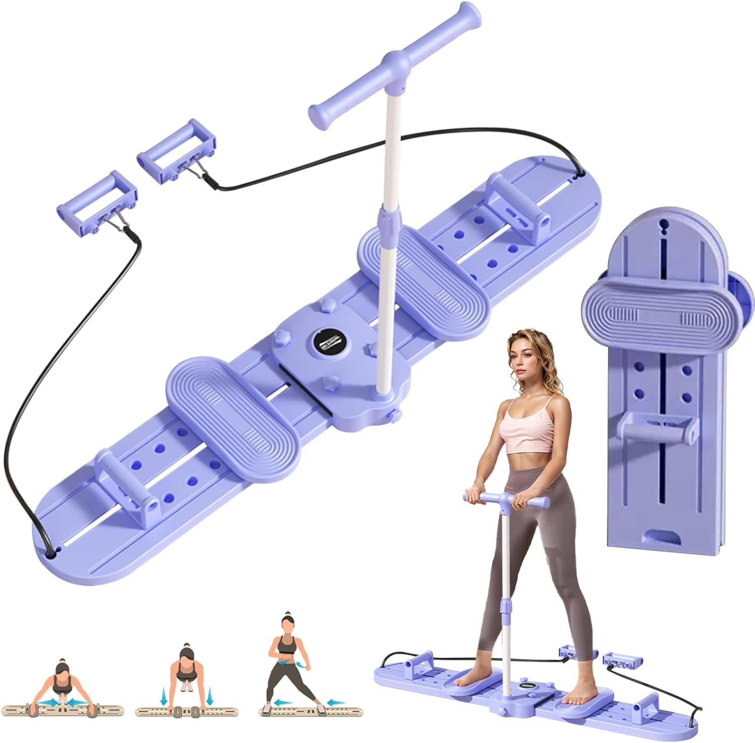 Sowist Thigh Strength Trainer,Ski Machine Exercise Equipment Glute Trainer,Home Fitness Leg Trainer,4 in 1 Home Foldable Portable Fitness Equipment for Office,Home,Hotel Fitness. image number 1