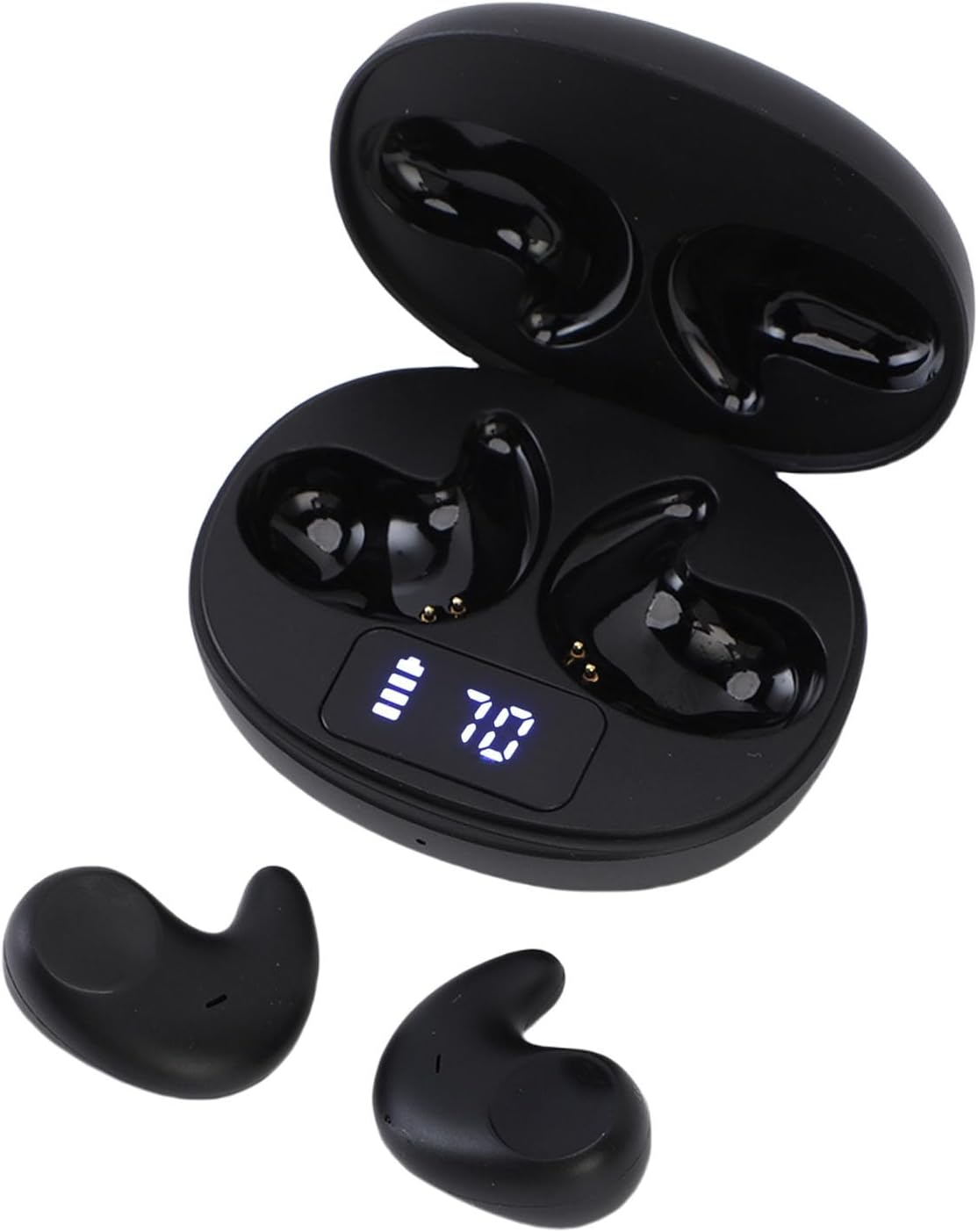 Yanmis Sleep Earbuds for Side Sleepers, Wireless Bluetooth 5.4 Sleep Headphones, Sleep Headphones with Noise Cancelling Microphone, LED Power Indicator, Comfort for Sleeping Work image number 5