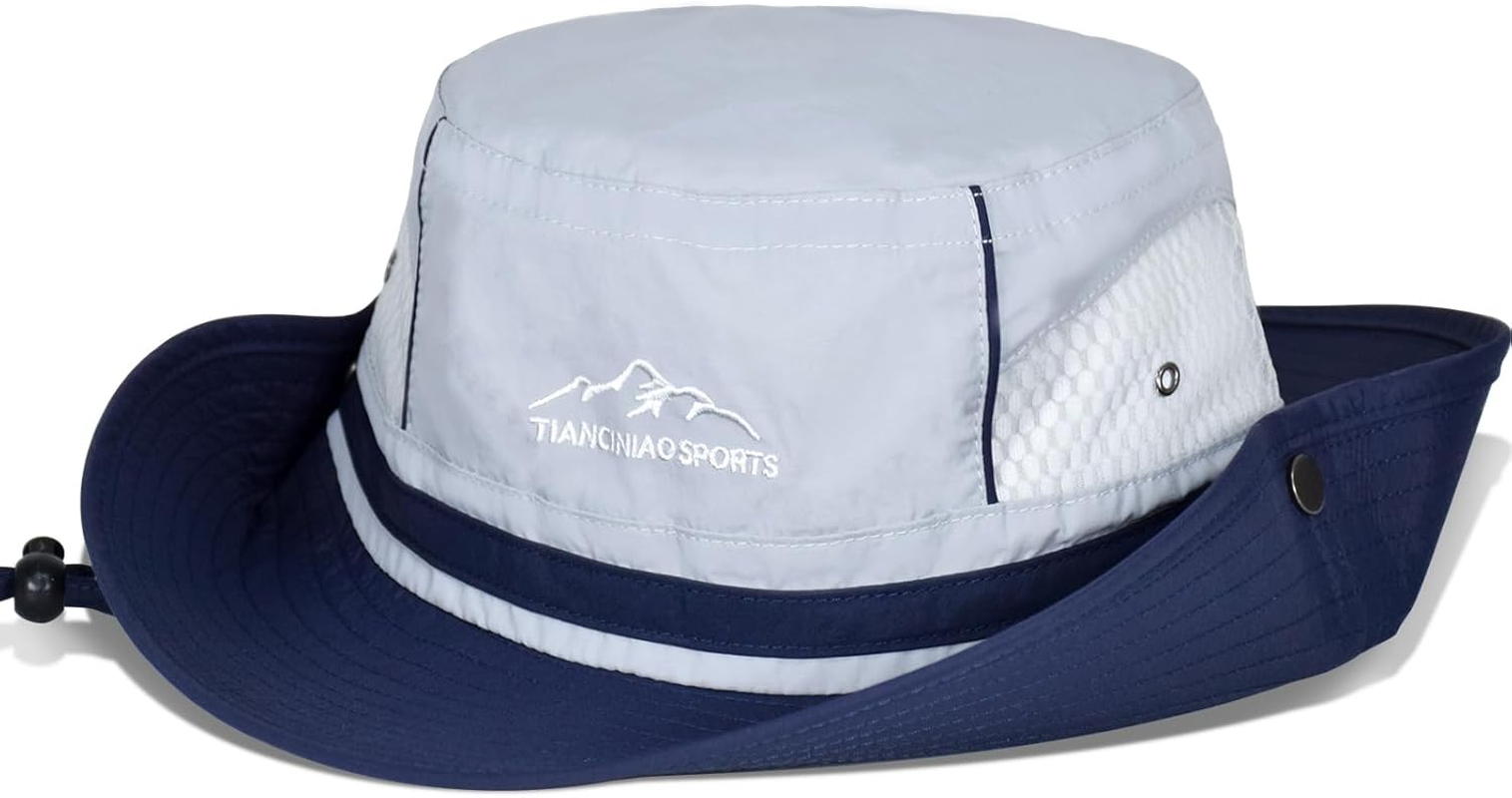 KXF Outdoor Adjustable Sun Bucket Fishing Hat Breathable Wide Brim UPF 50+ Hiking Safari Hat for Men Women image number 2