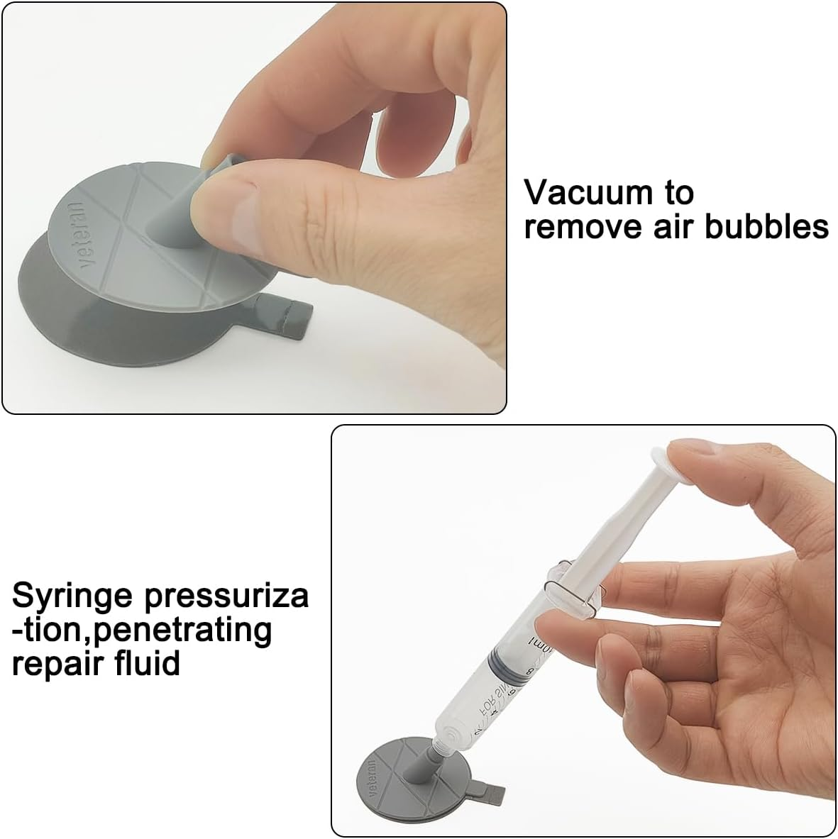 Yucool Car Windshield Repair Kit 4 Pack,Glass Chip Repair Kit,Fix Chips, Cracks & Star-Shaped Damage Fast with Enhanced Injection Head image number 4