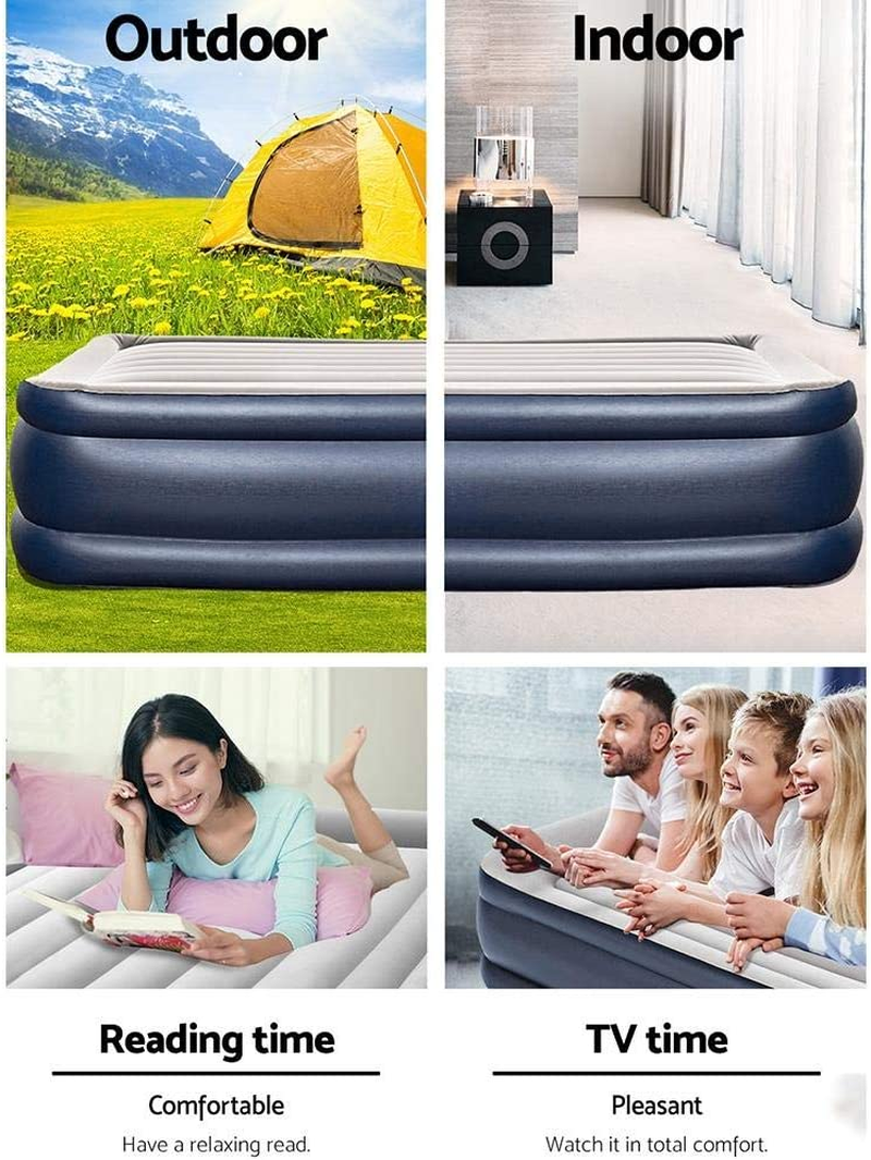 Bestway Air Bed Queen Inflatable Mattress Sleeping Mats Home Camping Built-In Pump image number 4