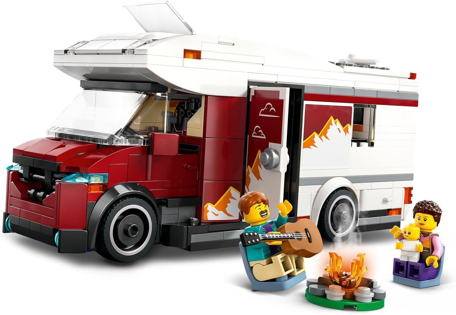 LEGO City Holiday Adventure Camper Van Toy for 6+ Year Old Girls & Boys, Vehicle Building Set with 3 Minifigures, Kids Toy Car & Accessories, Creative Role Play Construction Set 60454 image number 3