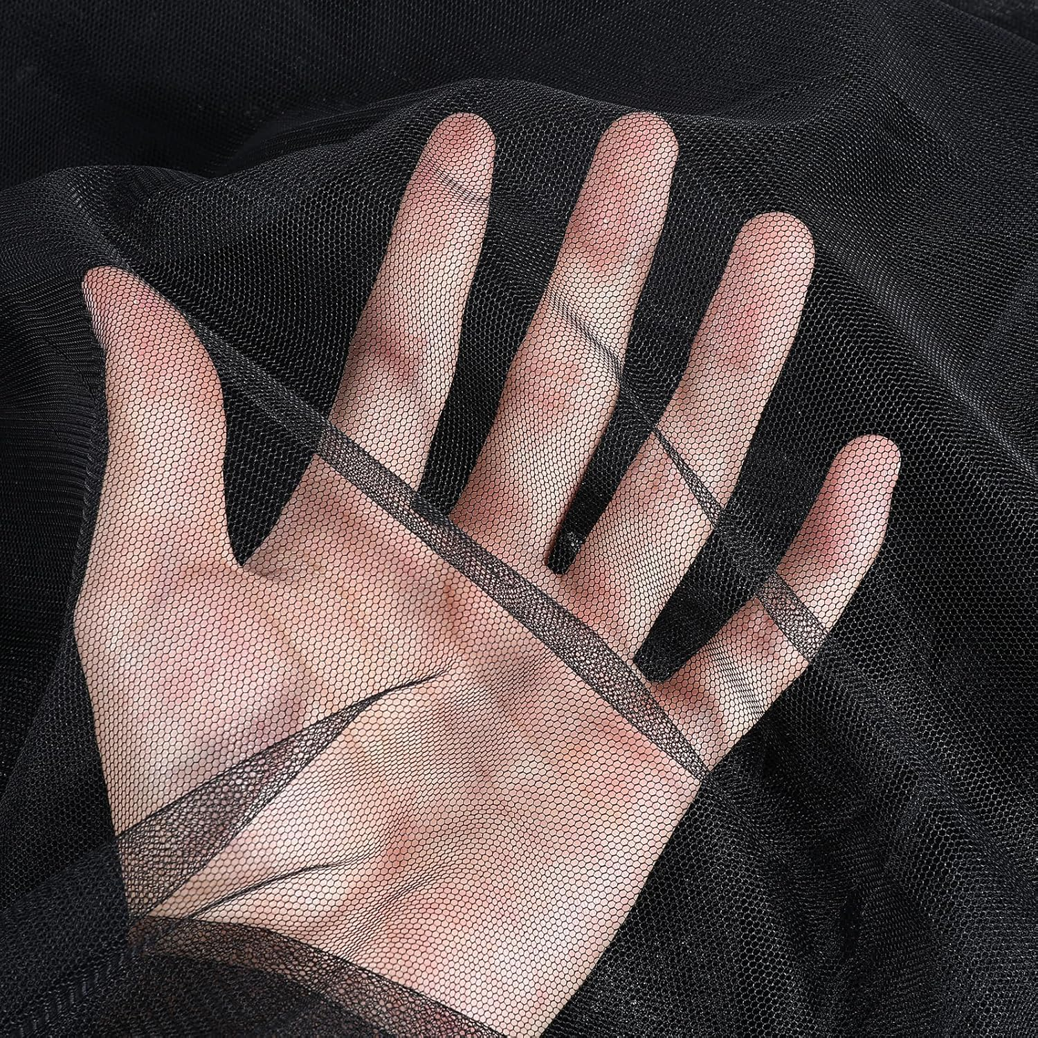 Mosquito Net Cloth Fabric, Black DIY Mosquito Net Fabric Hexagonal Mesh Garden Breathable Plant Covers for Patio Apartment Balcony Porch Outdoor Bed Wedding Black 120X60 Inch/10 &times; 5 Ft image number 4