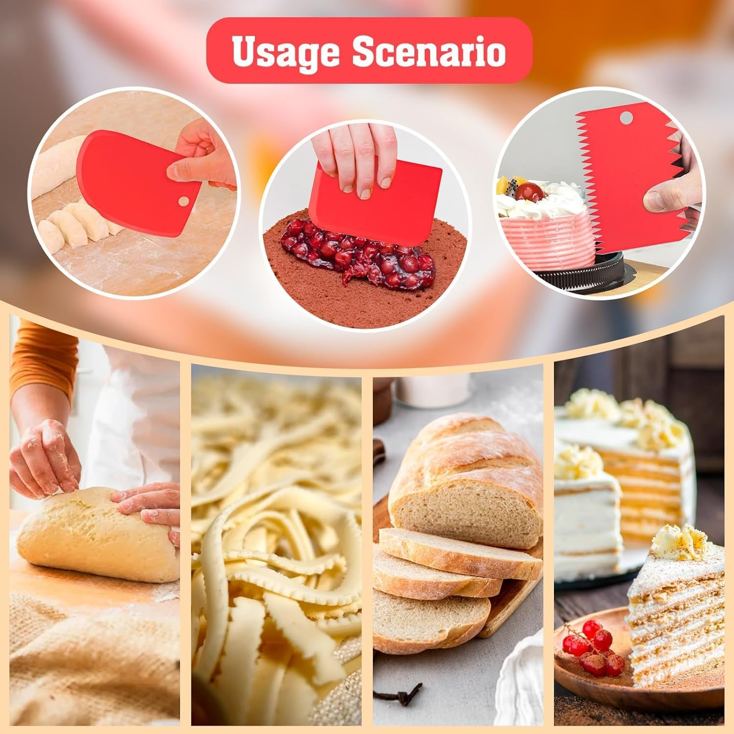 Fyvadio Palette Knife Set, 5Pcs Painting Knife Set with 6Pcs Plastic Scrapers, Pallet Knife, Mixing Scraper for Acrylic Art Palette Knives for Art Craft Painting image number 3