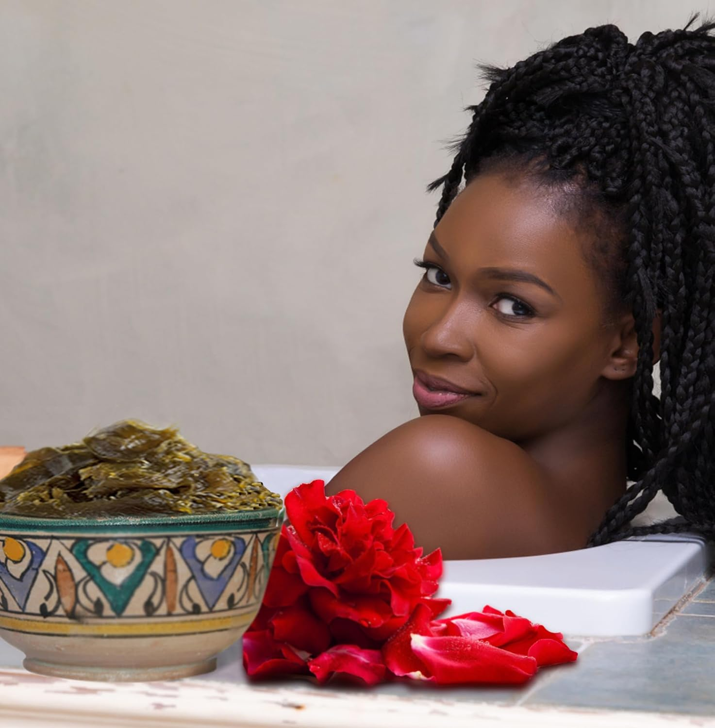 Zakia'S Morocco Moroccan Black Soap (Beldi Olive Soap) Rose Petal Scent, 100% Natural, Body Scrub, Pure & Natural, Purifying, Cleansing, Exfoliating for Hammam Ritual- 16.0 Oz / 552Gr, Value Size image number 5