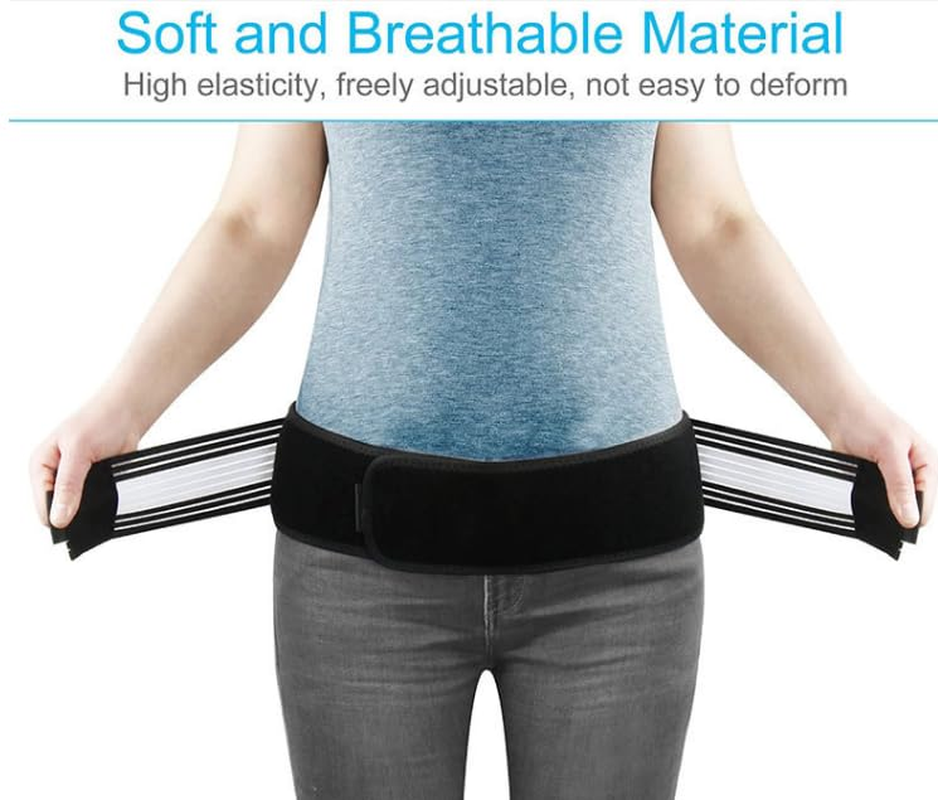 SI Joint Support Belt with Dual Compression Bands, Adjustable Stabilising Belt for Joint Pain Relief, Black image number 2