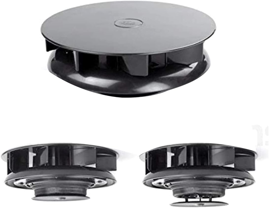 Small Low Profile Rotary Roof Vent for Vans Buses - BLACK - Wind Driven Rotating Ventilator image number 1