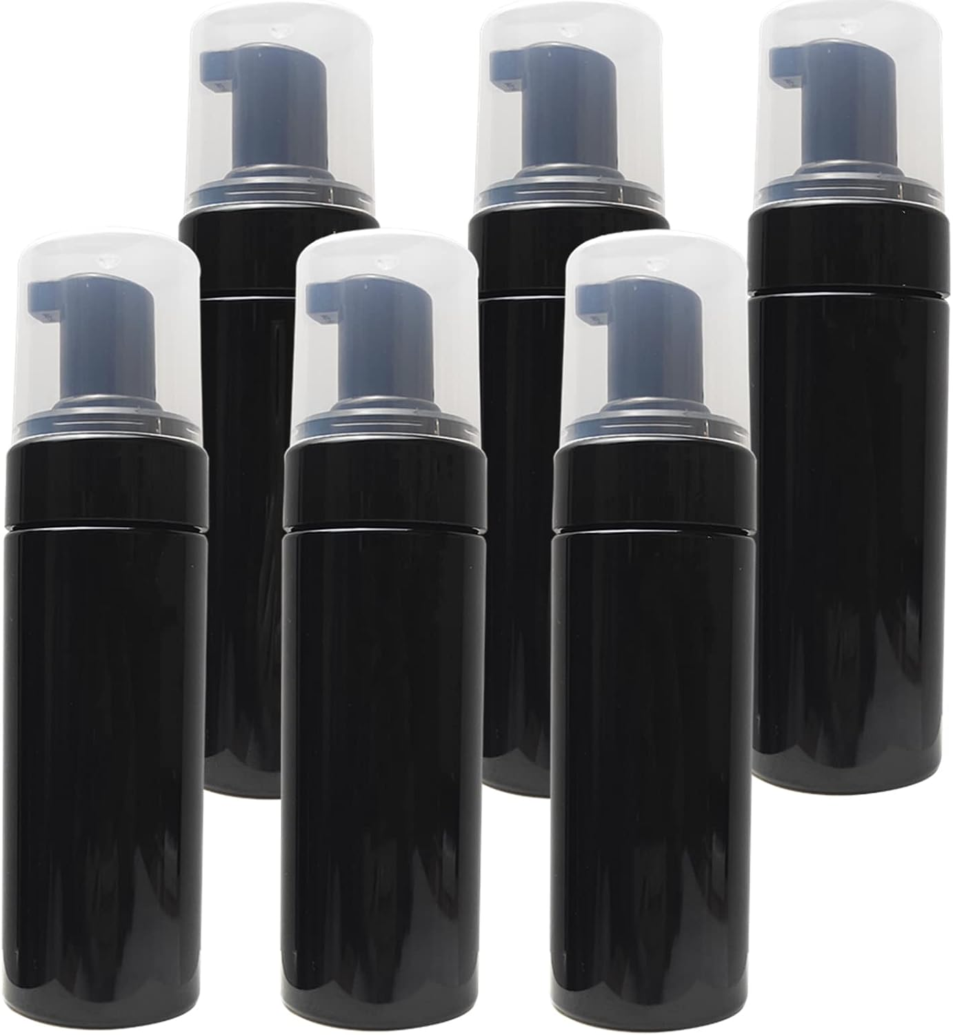 150Ml Empty Foam Pump Bottle, 5Oz Foaming Dispenser Soap Plastic Container for Facial Cleanser Shampoo Hand Soap (Black)