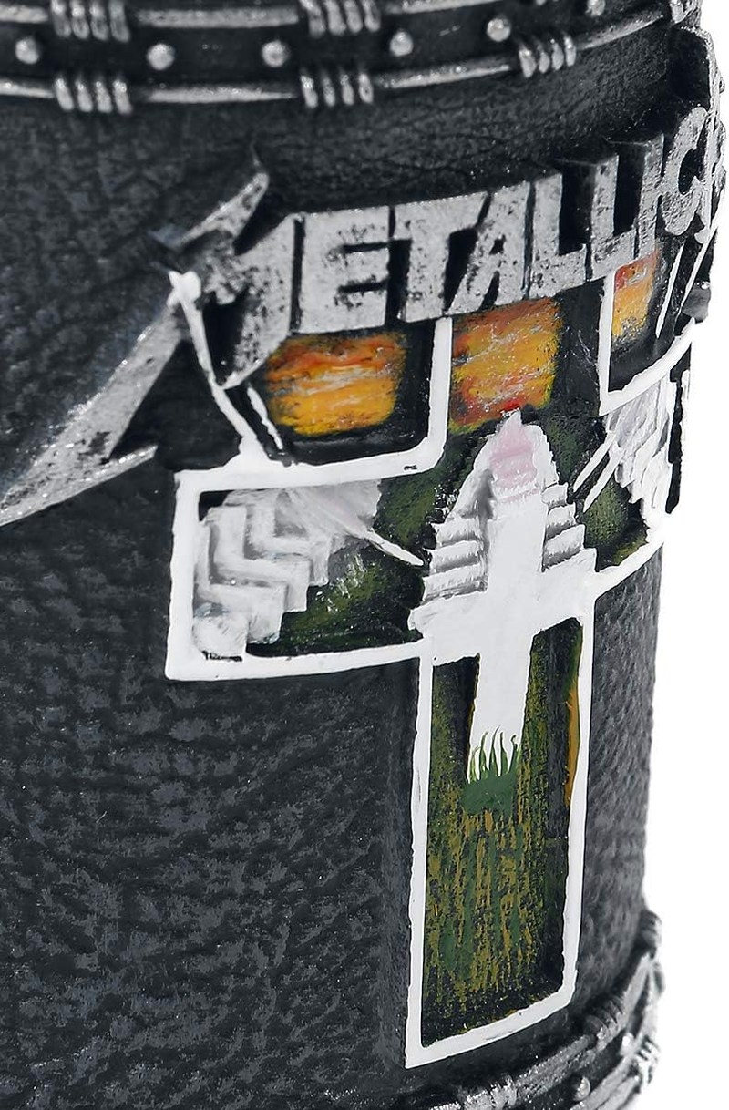 Nemesis Now B4683N9 Metallica-Master of Puppets Shot Glass 7Cm, Resin W/Stainless Steel Insert, Black image number 2