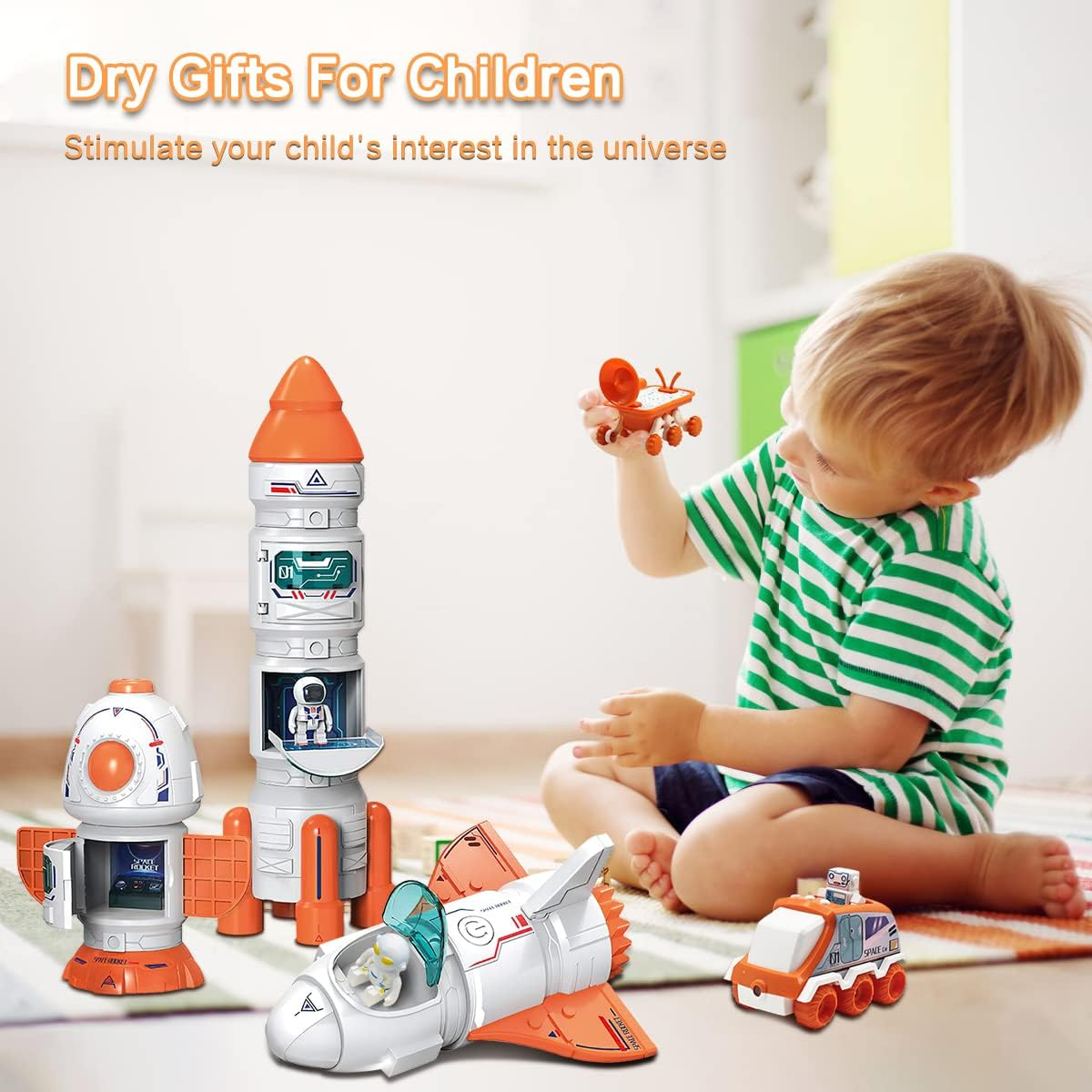 Mostop Space Shuttle Rocket Toys for Kids Rocket Ship Toys with Light and Blast off Sound Effects, Space Adventure Toys with Spraying & Projection Function, Kids Science Educational Toys image number 3